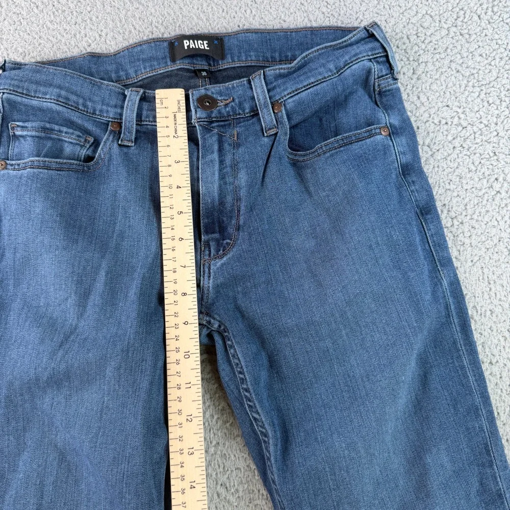 Paige Lennox Jeans Mens 30X34 Blue Slim Fit Transcend Stretch Medium Wash Denim